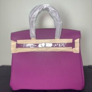 Purple genuine leather wirkin